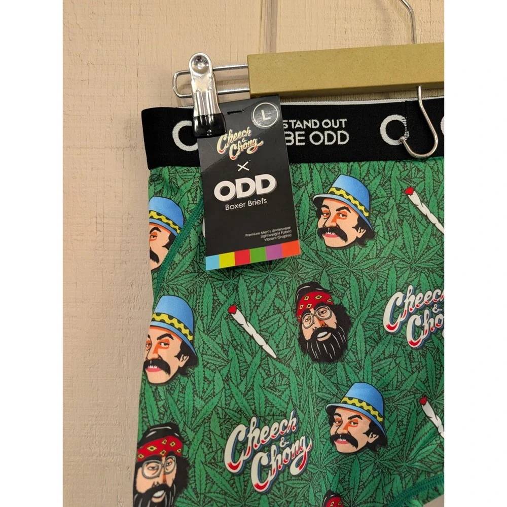 2pk ODD Sox Boxer Briefs Mens Large Cheech & Chong Top Ramen Novelty Underwear L